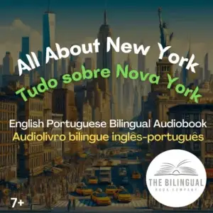 cover All About New York English Portuguese Bilingual Audiobook