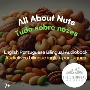 cover All About Nuts English Portuguese Bilingual Audiobook