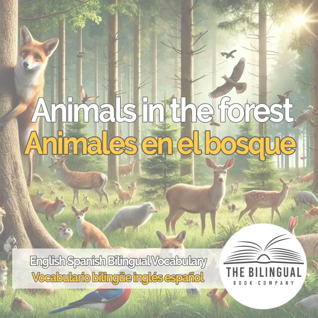 Animals in the forest english spanish vocabulary