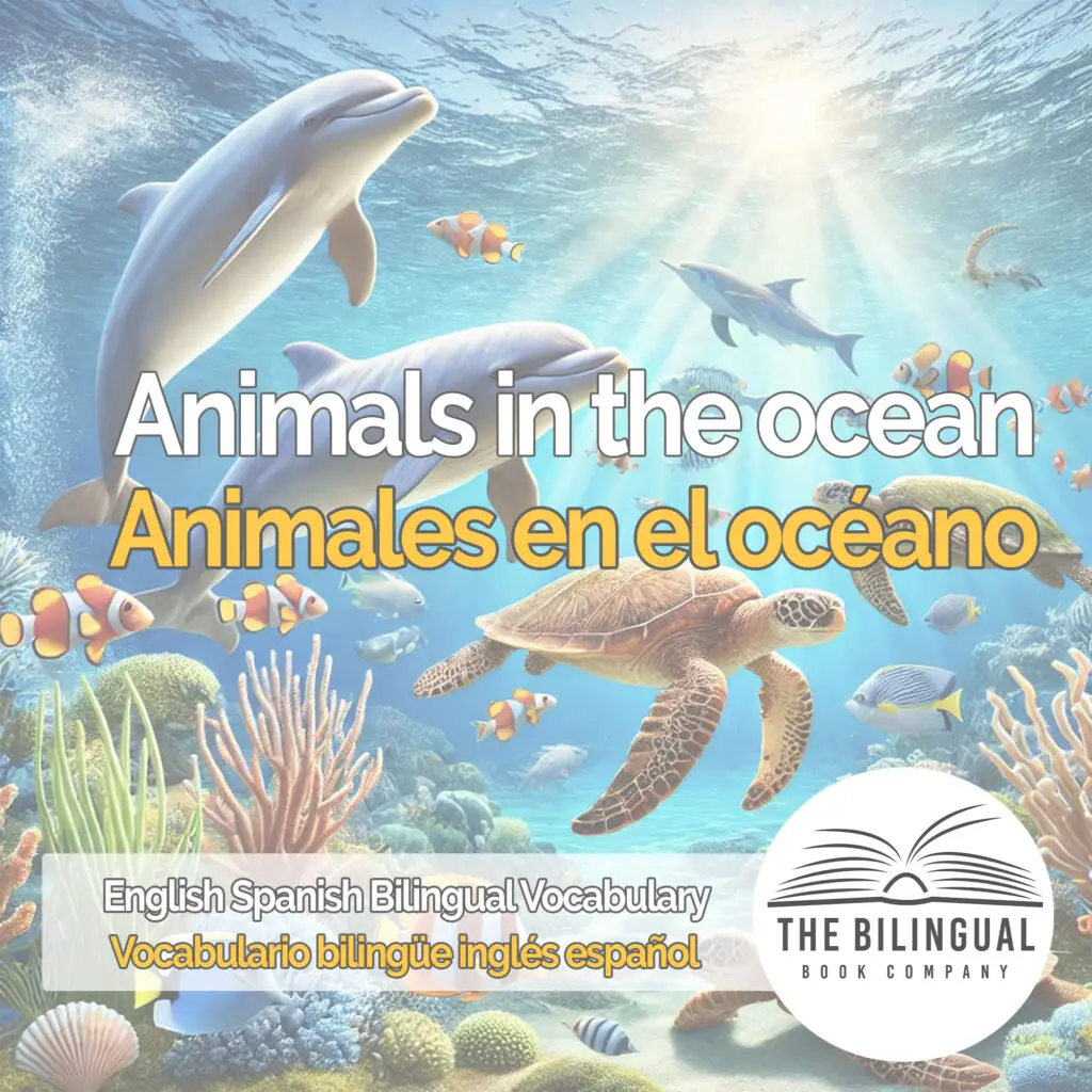 Animals in the ocean english spanish vocabulary