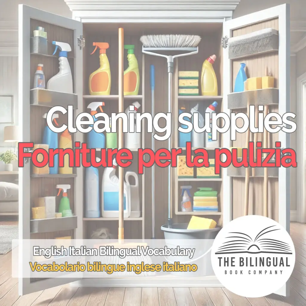 Cleaning supplies english italian vocabulary