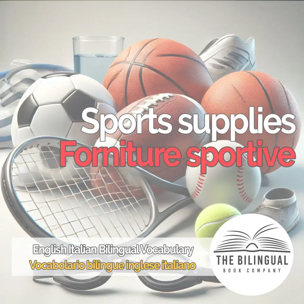 Sports supplies english italian vocabulary