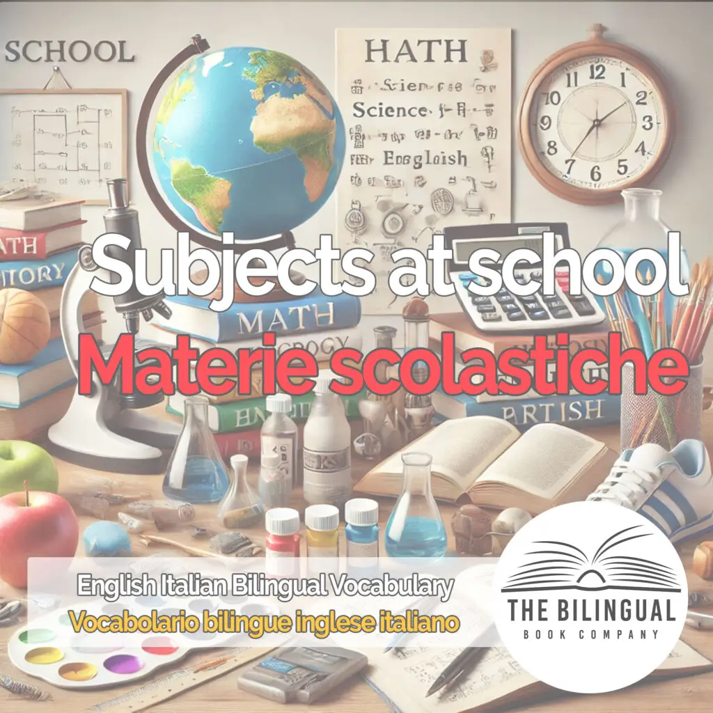 Subjects at school english italian vocabulary