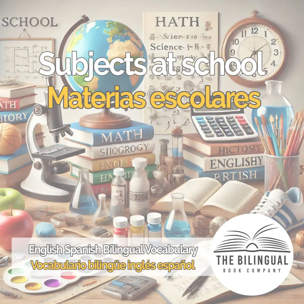 Subjects at school english spanish vocabulary