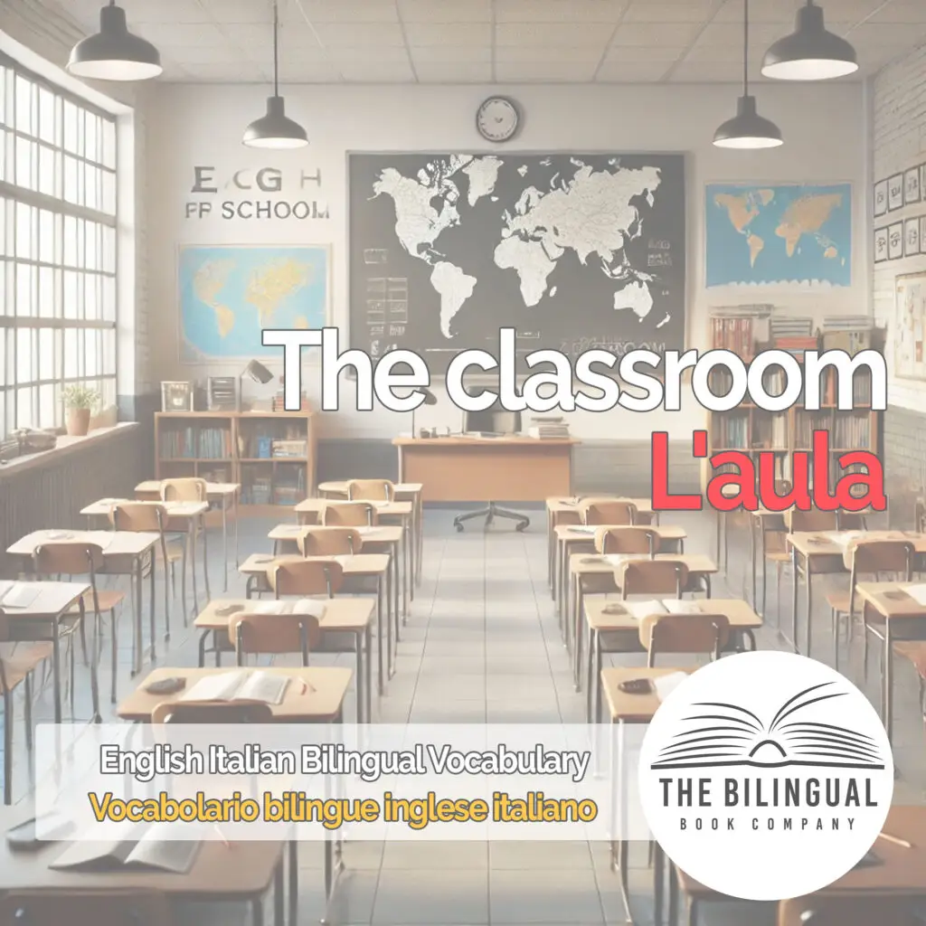 The classroom english italian vocabulary