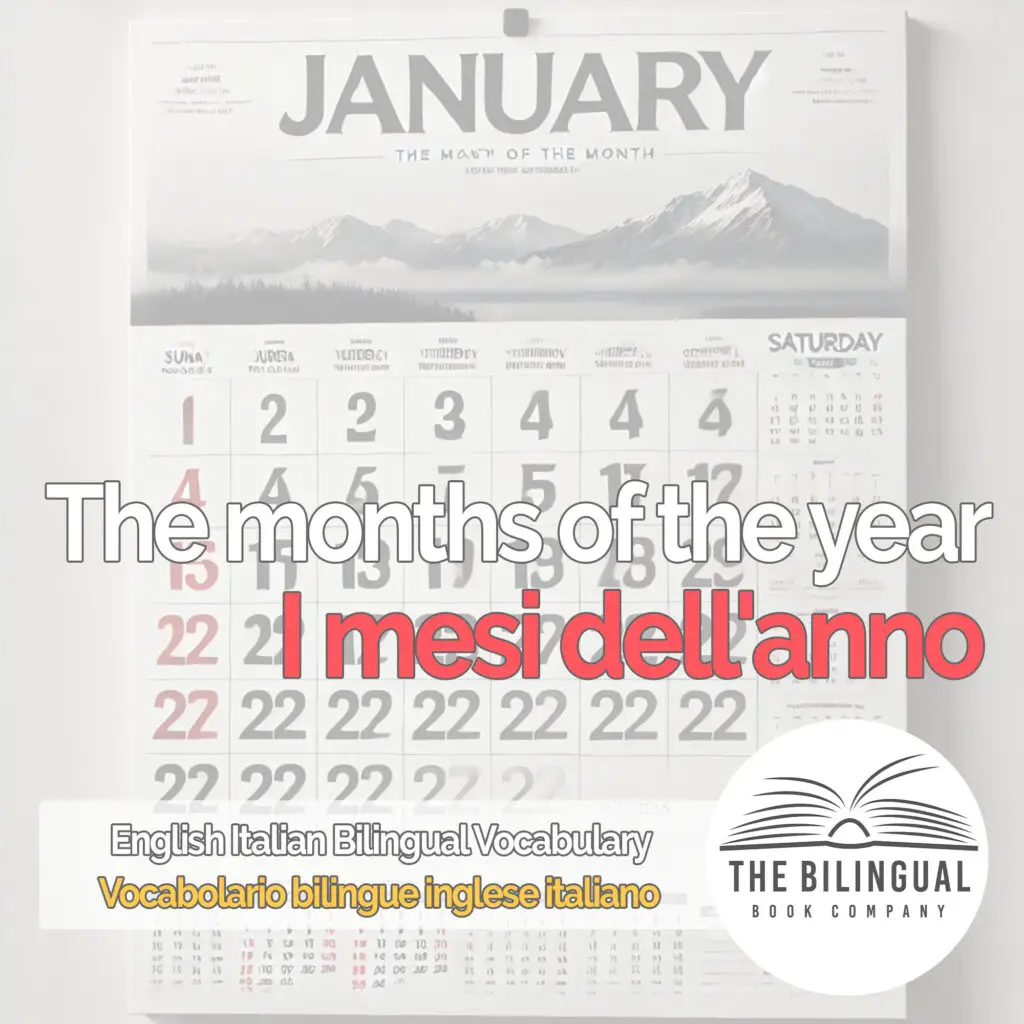 The months of the year english italian vocabulary