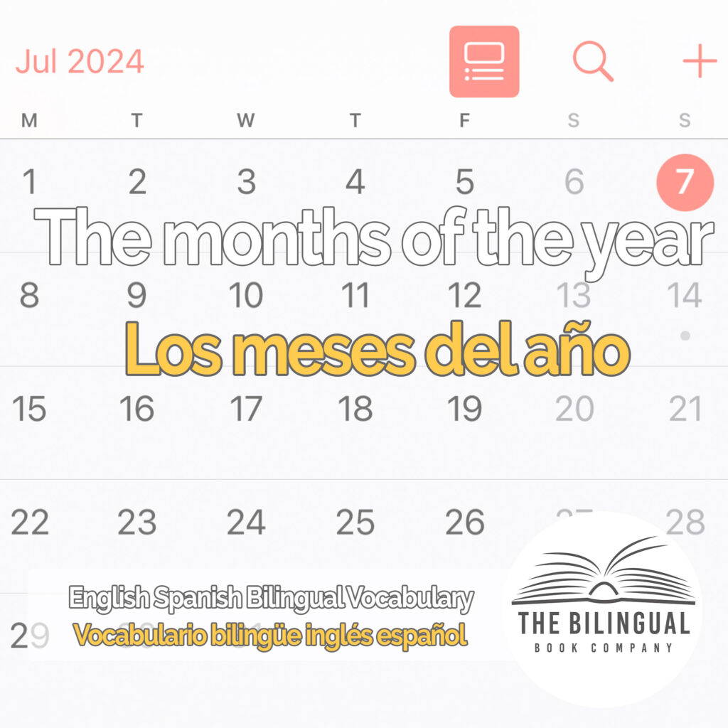 The months of the year english spanish vocabulary