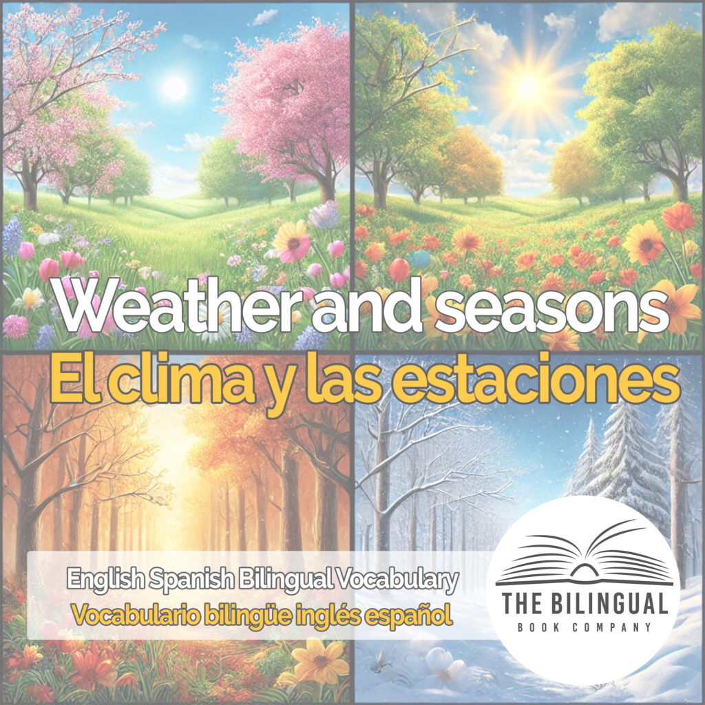 The weather and seasons english spanish vocabulary