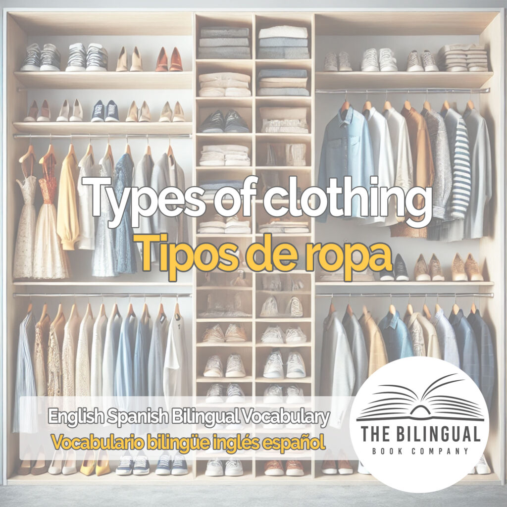 Types of clothing english spanish vocabulary