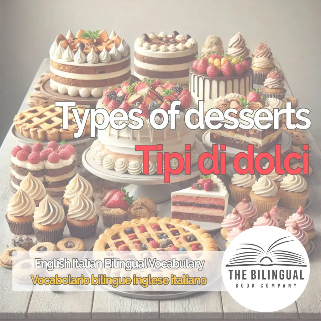 Types of desserts english italian vocabulary