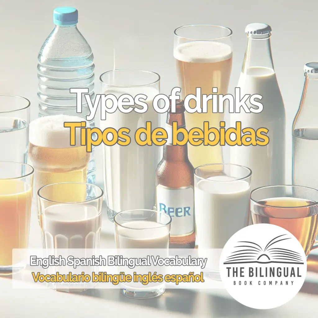 Types of drinks english spanish vocabulary