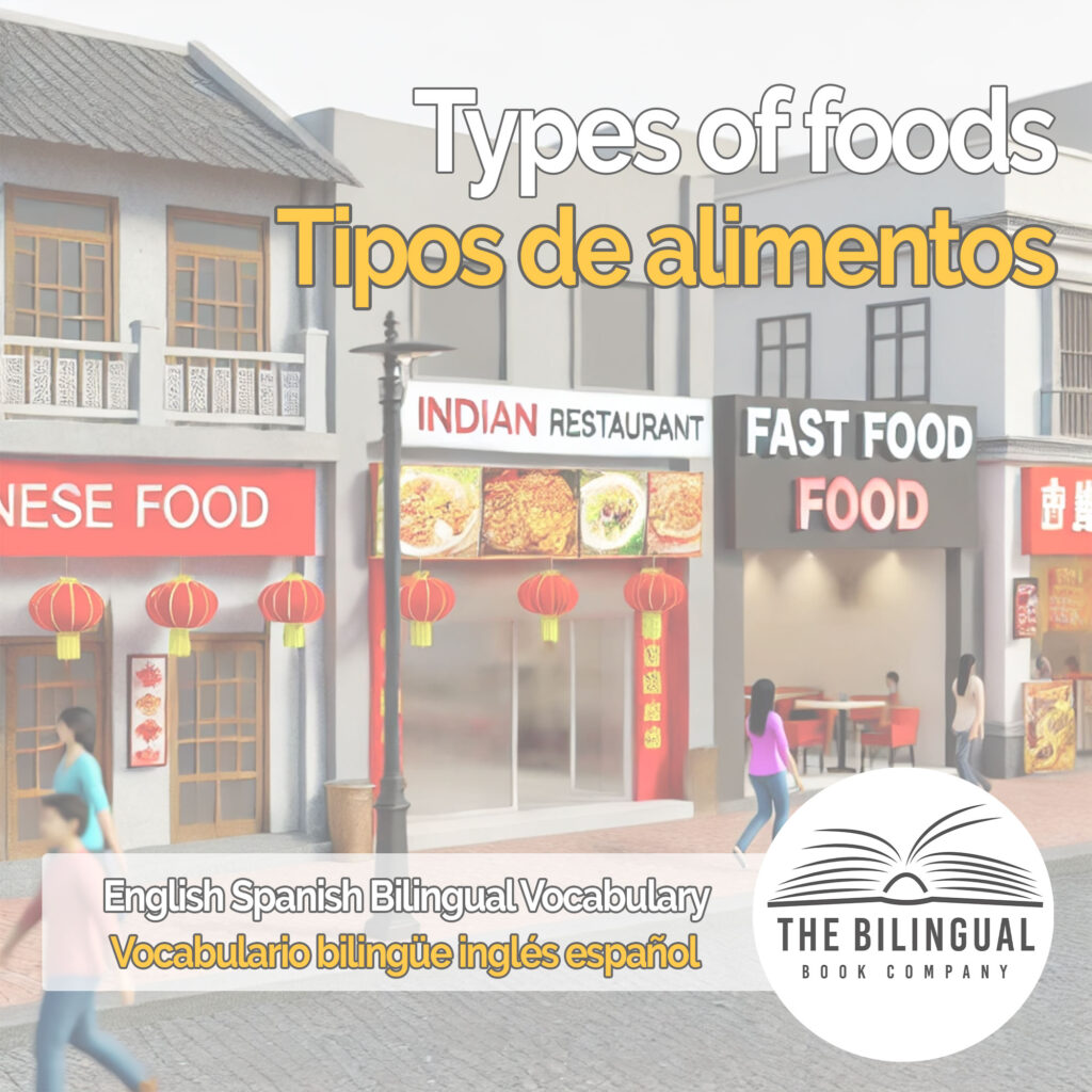 Types of food english spanish vocabulary