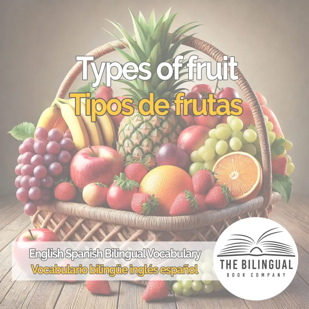 Types of fruit english spanish vocabulary