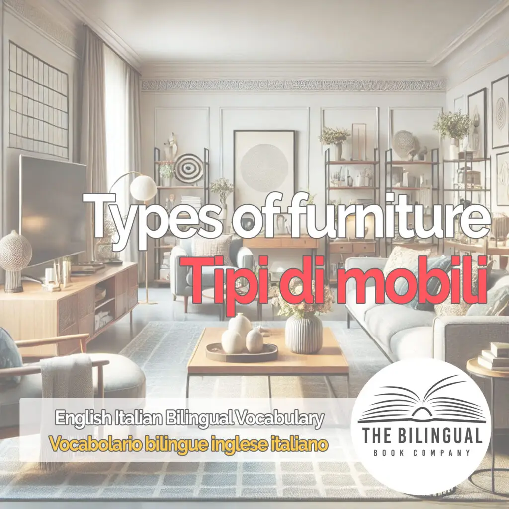 Types of furniture english italian vocabulary