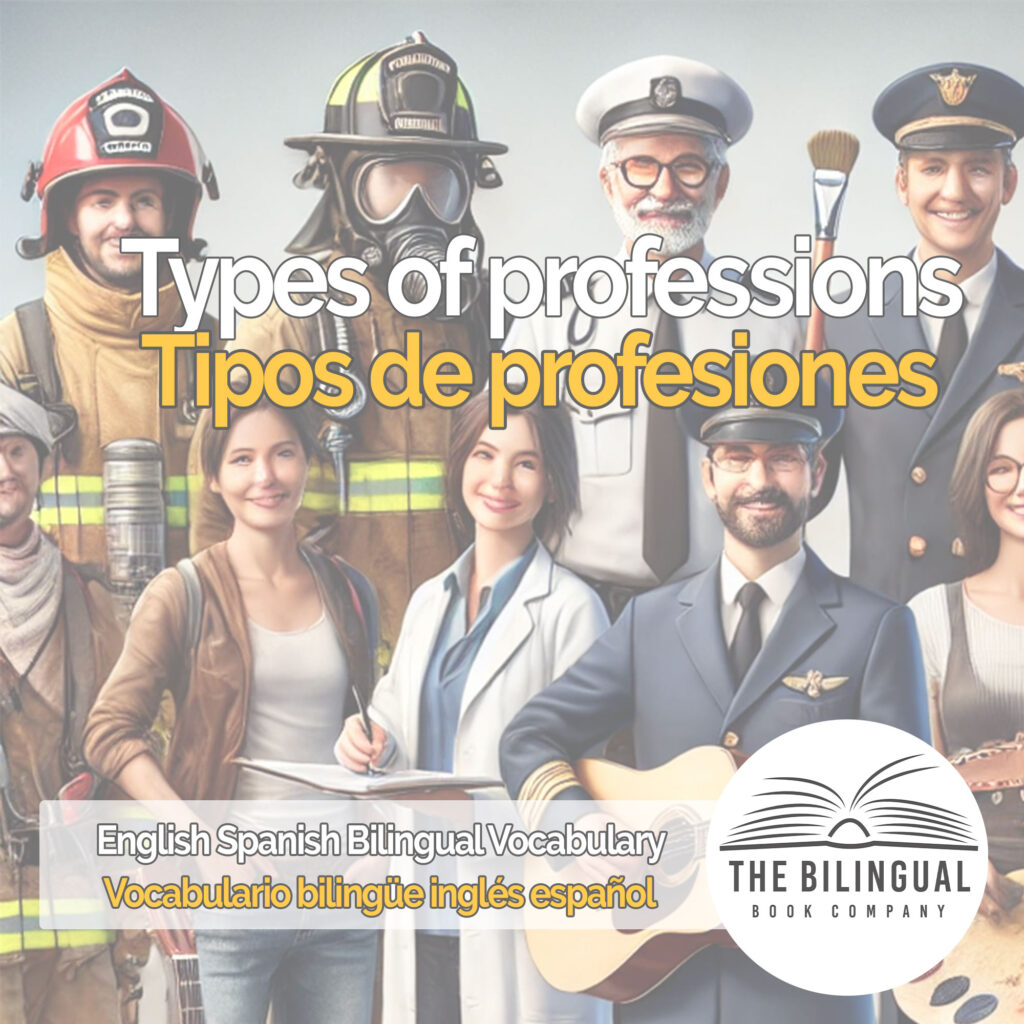 Types of professions english spanish vocabulary