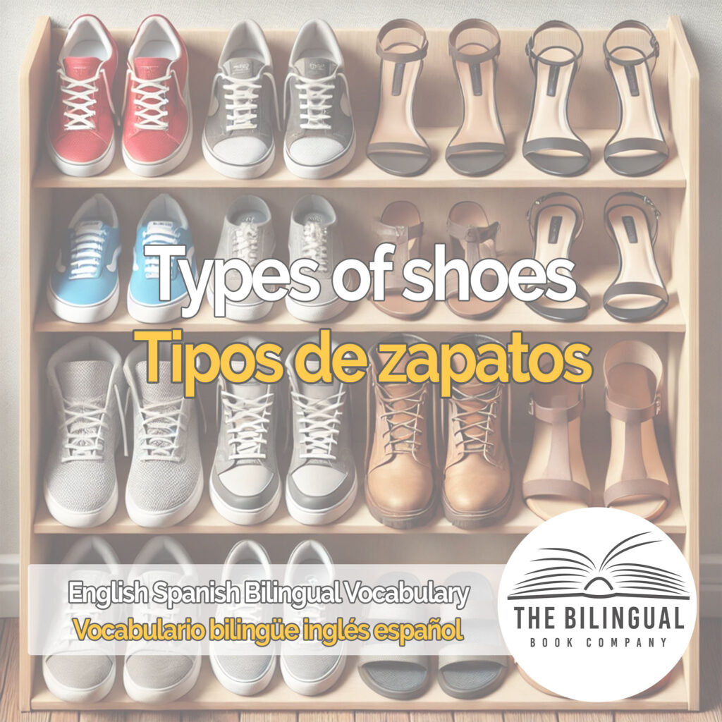 Types of shoes english spanish vocabulary