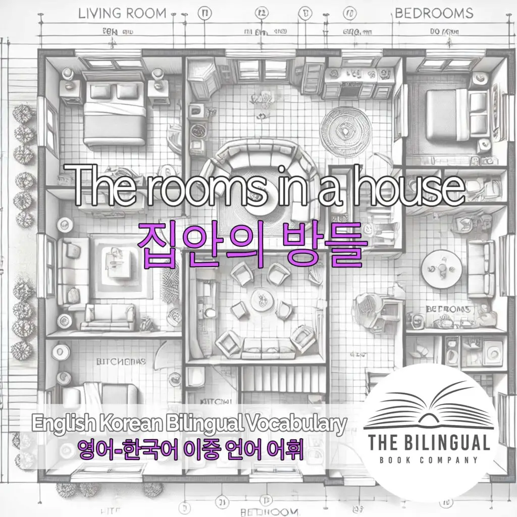 The rooms in a house English Korean Bilingual Vocabulary