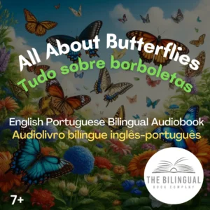 cover All About Butterflies English Portuguese Bilingual Audiobook