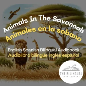 cover Animals In The Savannah English Spanish Bilingual Kids Book