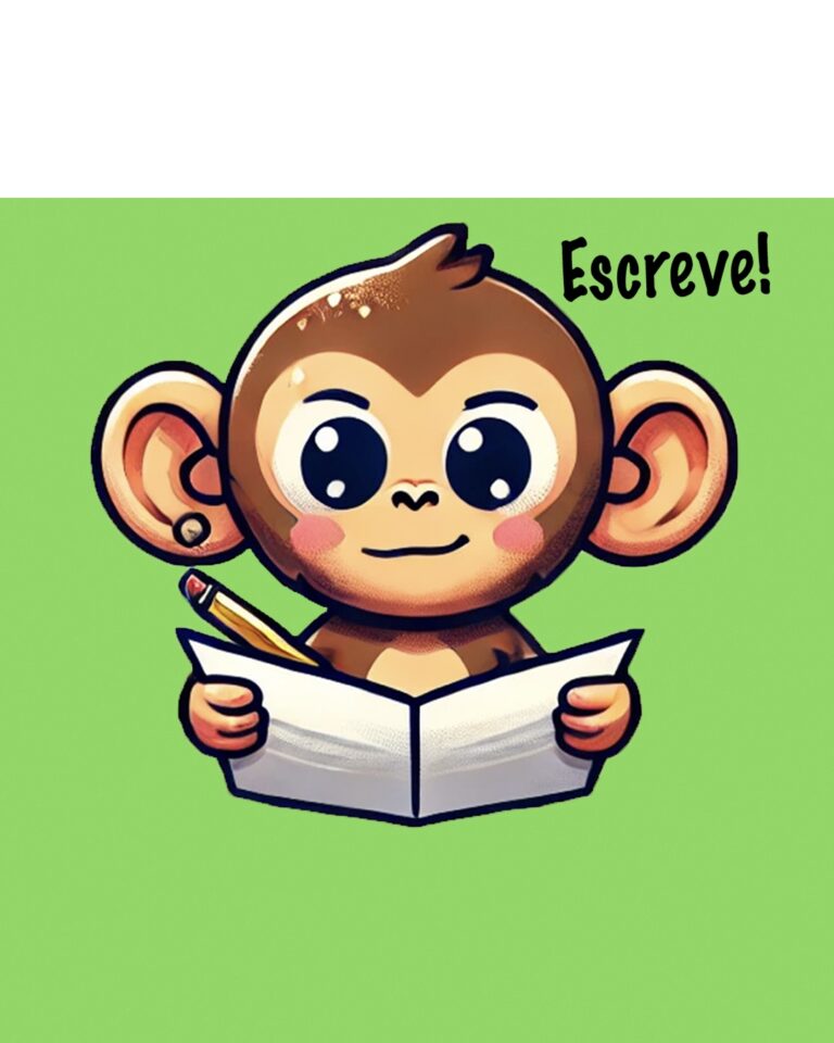 PORTUGUESE-Monkey-WRITE-at-Bilingual-English-PORTUGUESE-Audiobook-1080x1350