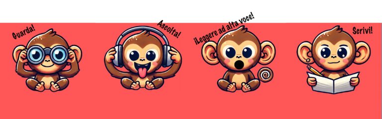 english-italian-bilingual-audiobook-image-of-4-monkeys-4320x1350