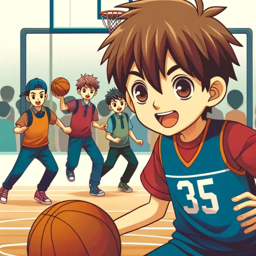 basketball bilingual book for kids