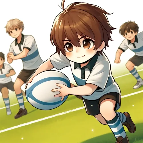 playing rugby bilingual book for kids