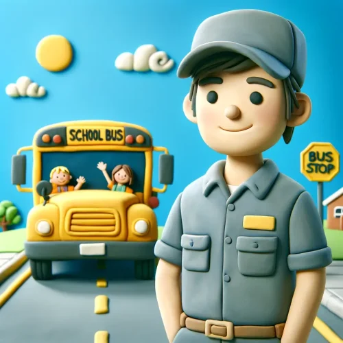 school bus driver bilingual book for kids